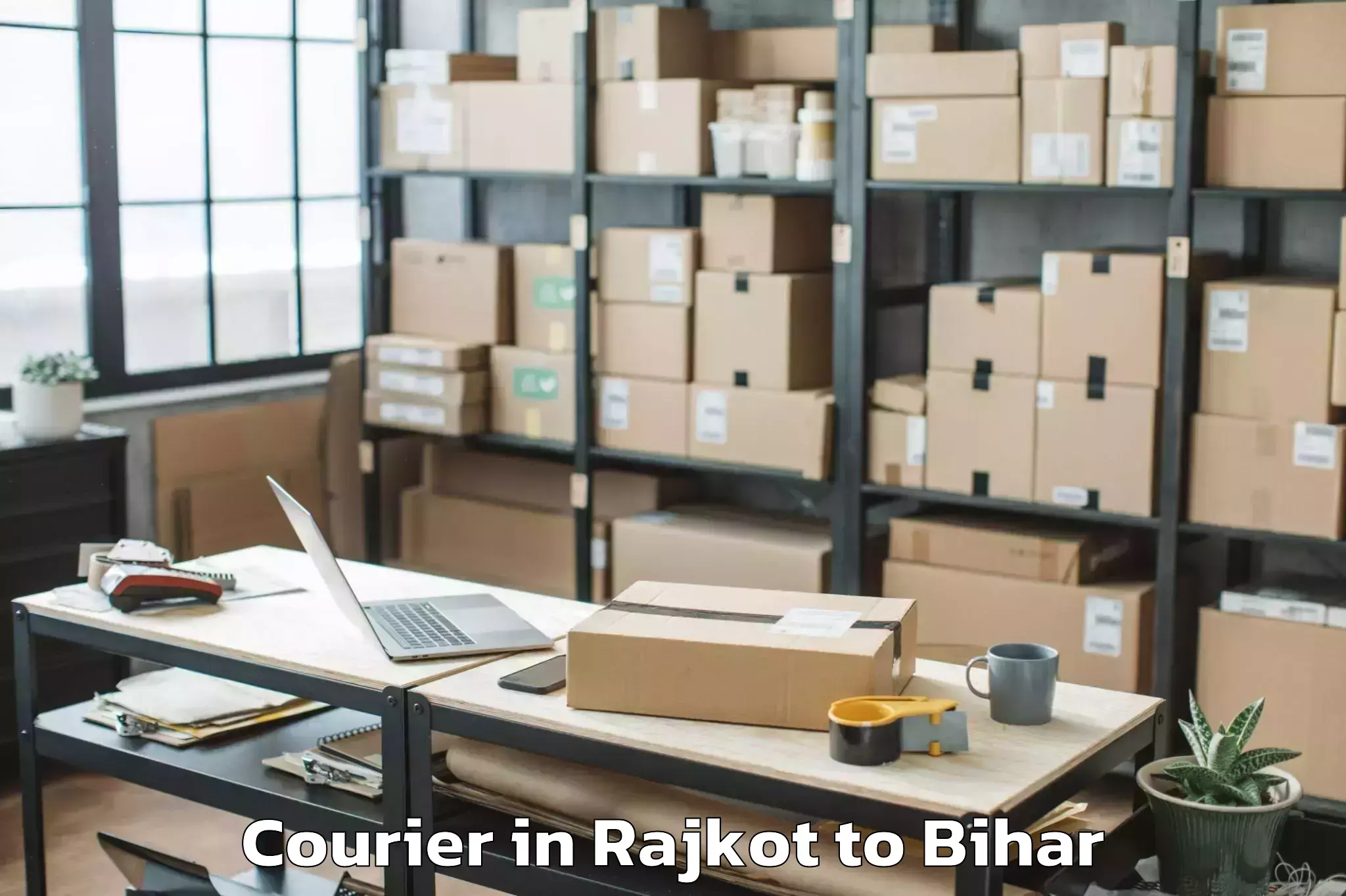 Book Rajkot to Jandaha Courier Online